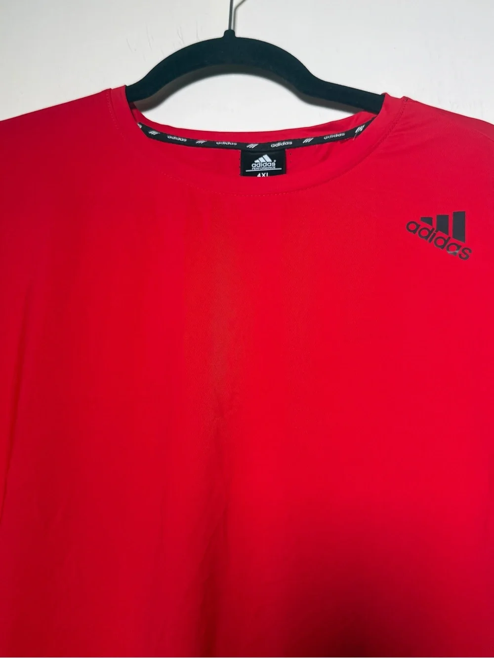 Adidas Men’s Red Performance Dri Fit Tee 4XL NWT Sport Athletic